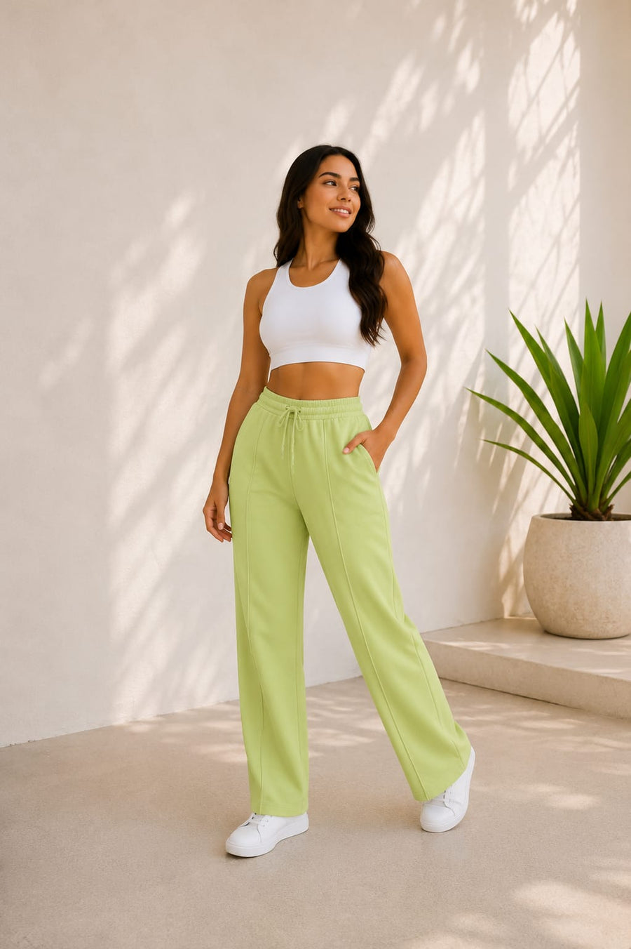 Jogger Bota Recta Dama | Comodidad y Estilo en 19 Colores — VERDE MANZANA
