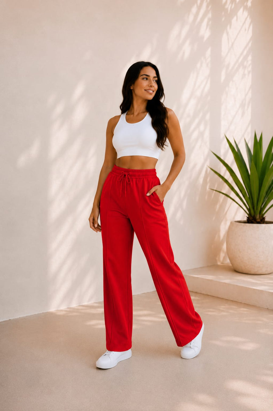 Jogger Bota Recta Dama | Comodidad y Estilo en 19 Colores — ROJO