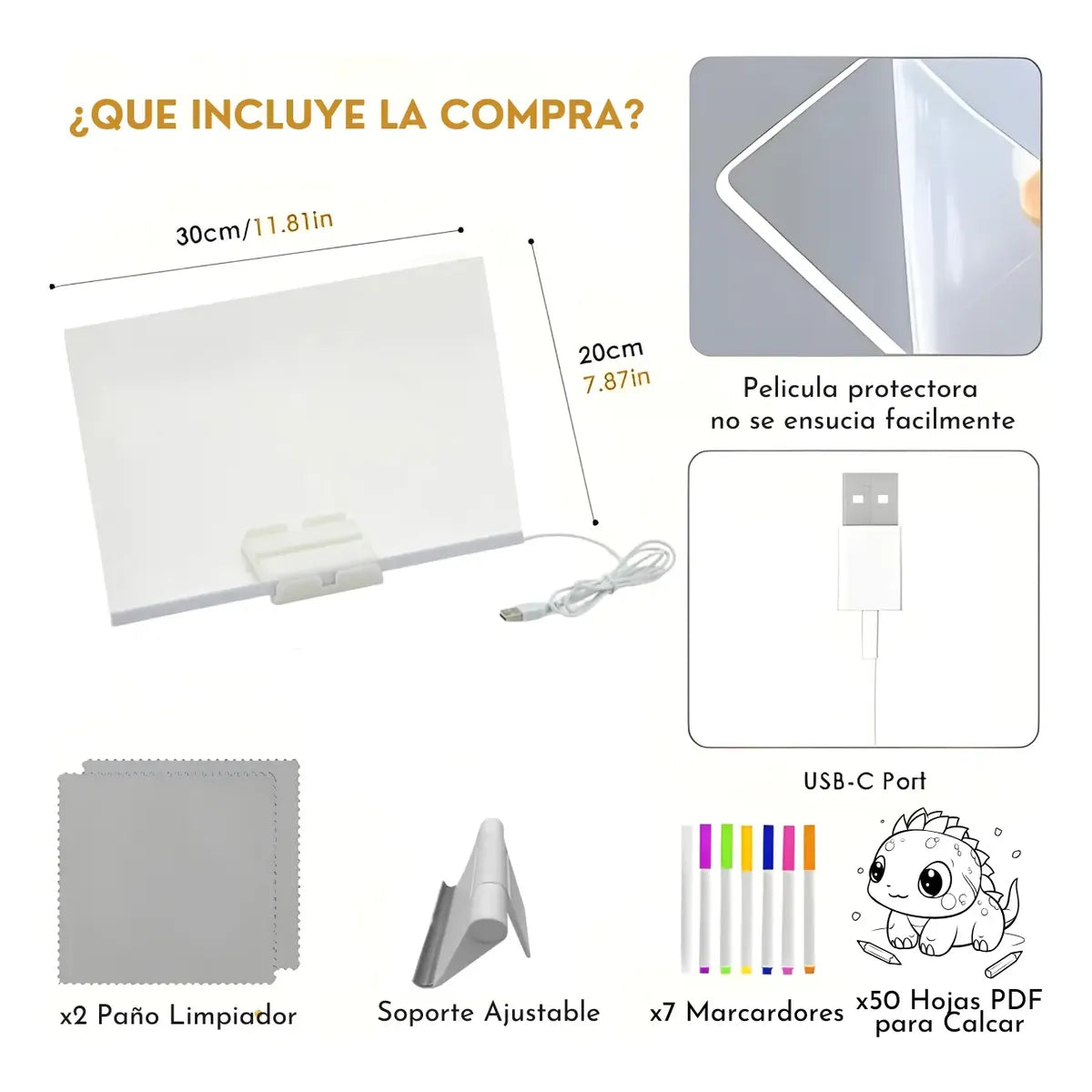Tablero Kids Luz Led